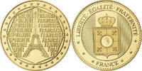 France Medaille Paris - La Tour Eiffel, Copper Gilt -