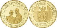 France Medaille Charles de Gaulle, Yvonne & Charles, Copper Gilt -