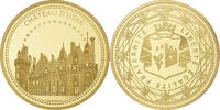 France Medaille Château d'Ussé, Copper-Nickel Gilt -