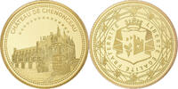 France Medaille Château de Chenonceau, Copper-Nickel Gilt -