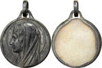France Medaille La Vierge Marie, Silvered Metal, Augis -