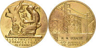 France Medaille Électricité de France et gaz de France, Gilt Bronze, Dropsy -
