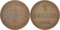 German States Heller Coin, FRANKFURT AM MAIN, Copper, KM:327 -