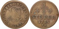 German States 1/4 Stüber Coin, JULICH-BERG, Karl Theodor -