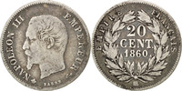 France 20 Centimes Coin, Napoleon III, Napoléon III, Strasbourg -