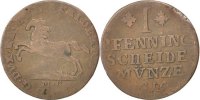 German States Pfennig Coin, BRUNSWICK-WOLFENBUTTEL, Fredrich Wilhelm -