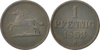 German States Pfennig Coin, BRUNSWICK-WOLFENBUTTEL, Wilhelm -