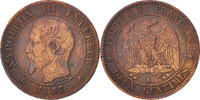 France 2 Centimes Coin, Napoleon III, Napoléon III, Bordeaux -