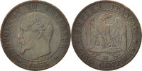 France 5 Centimes Coin, Napoleon III, Napoléon III, Strasbourg -