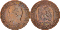France 5 Centimes Coin, Napoleon III, Napoléon III, Lyon -