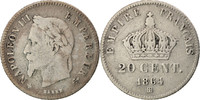 France 20 Centimes Coin, Napoleon III, Napoléon III, Strasbourg -