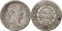 France 1/2 Franc Coin, Napoléon I, La Rochelle, Silver -