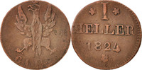 German States Heller Coin, FRANKFURT AM MAIN, Copper, KM:301 -