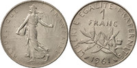 France Franc Coin, Semeuse, Paris, Nickel, KM:925.1 -
