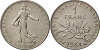France Franc Coin, Semeuse, Paris, Nickel, KM:925.1 -