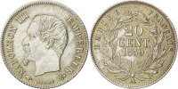 France 20 Centimes Coin, Napoleon III, Napoléon III, Paris -