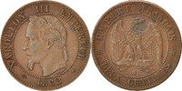 France 2 Centimes Coin, Napoleon III, Napoléon III, Strasbourg -