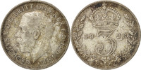 Great Britain 3 Pence Coin, George V, Silver, KM:813a -
