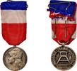 France Medal 1973 Médaille du Travail, Very Good Quality, Bronze