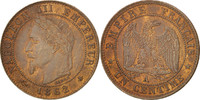 France Centime Coin, Napoleon III, Napoléon III, Paris, Bronze -