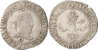 France Demi Franc Coin, Demi franc au col plat, Riom, Silver -