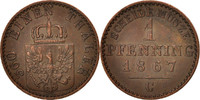 German States Pfennig Coin, PRUSSIA, Wilhelm I, Cleves -