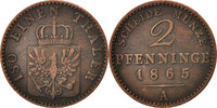 German States 2 Pfennig Coin, PRUSSIA, Wilhelm I, Berlin -