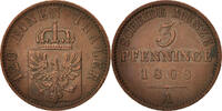 German States 3 Pfennig Coin, PRUSSIA, Wilhelm I, Berlin -