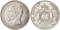 France 5 Francs Coin, Napoleon III, Napoléon III, Paris -