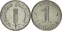France Centime Coin, Épi, Paris, Stainless Steel, KM:928 -