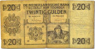 Netherlands 20 Gulden Banknote -