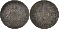 German States Kreuzer Coin, BADEN, Friedrich I, Copper -