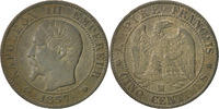 France 5 Centimes Coin, Napoleon III, Napoléon III, Marseille -