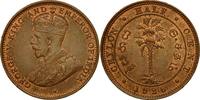 Ceylon 1/2 Cent Coin, George V, Copper, KM:106 -
