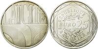 France 25 Euro Laicité, Silver -