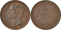 Sarawak Cent Coin, Charles J. Brooke, Heaton, Copper, KM:6 -