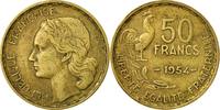 France 50 Francs Coin, Guiraud, Paris, Aluminum-Bronze -