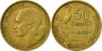 France 50 Francs Coin, Guiraud, Paris, Aluminum-Bronze -
