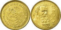 Mexico 100 Pesos Coin, Mexico City, Aluminum-Bronze, KM:493 -