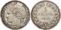 France 5 Francs Coin, Cérès, Bordeaux, Silver, KM:818.2 -
