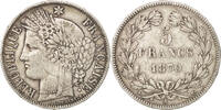 France 5 Francs Coin, Cérès, Paris, Silver, KM:818.1 -
