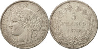 France 5 Francs Coin, Cérès, Bordeaux, Silver, KM:818.4 -