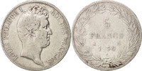 France 5 Francs Coin, Louis-Philippe, Paris, Silver -