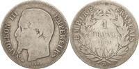 France Franc Coin, Napoleon III, Napoléon III, Lyon, Silver -
