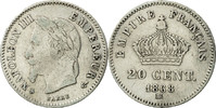 France 20 Centimes Coin, Napoleon III, Napoléon III, Strasbourg -