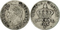 France 20 Centimes Coin, Napoleon III, Napoléon III, Paris -