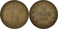 Finland 10 Pennia Coin, Nicholas II, Copper, KM:14 -