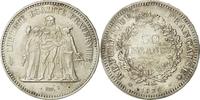 France 50 Francs Coin, Hercule, Silver, KM:941.2 -
