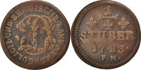 German States 1/4 Stüber Coin, JULICH-BERG, Karl Theodor -