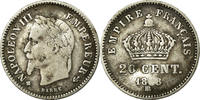France 20 Centimes Coin, Napoleon III, Strasbourg, V(20-25), KM 808.2 -